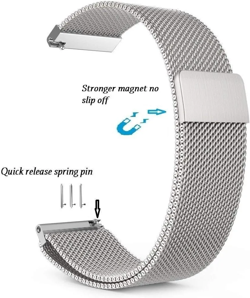 forelimb section Universal Loop Strap watchbands Metal Stainless Steel Band Men amp Bracelet Watch Strap, 18mm 20mm 22mm 