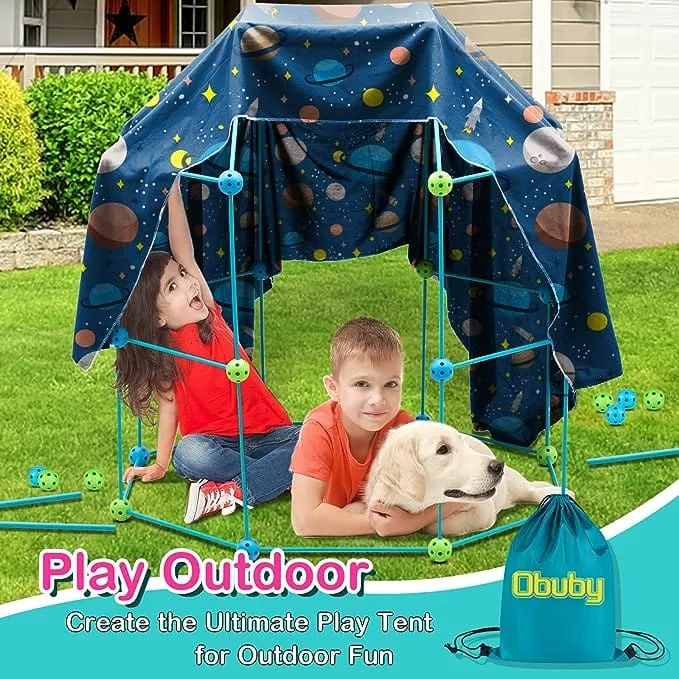 Fort Building Kit 95 Pieces for Indoor and Outdoor Playing