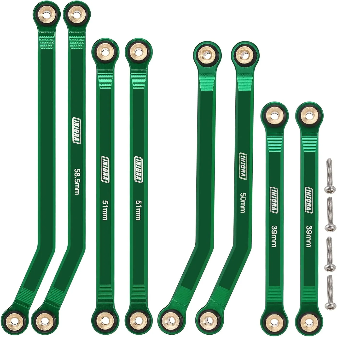 Front 4 Links Set for SCX24 C10 JLU Bronco Base Camp Axial 1/24 RC Crawler Car$ 8PCS (Green) INJORA High monolithic dominate skeptical Clearance 