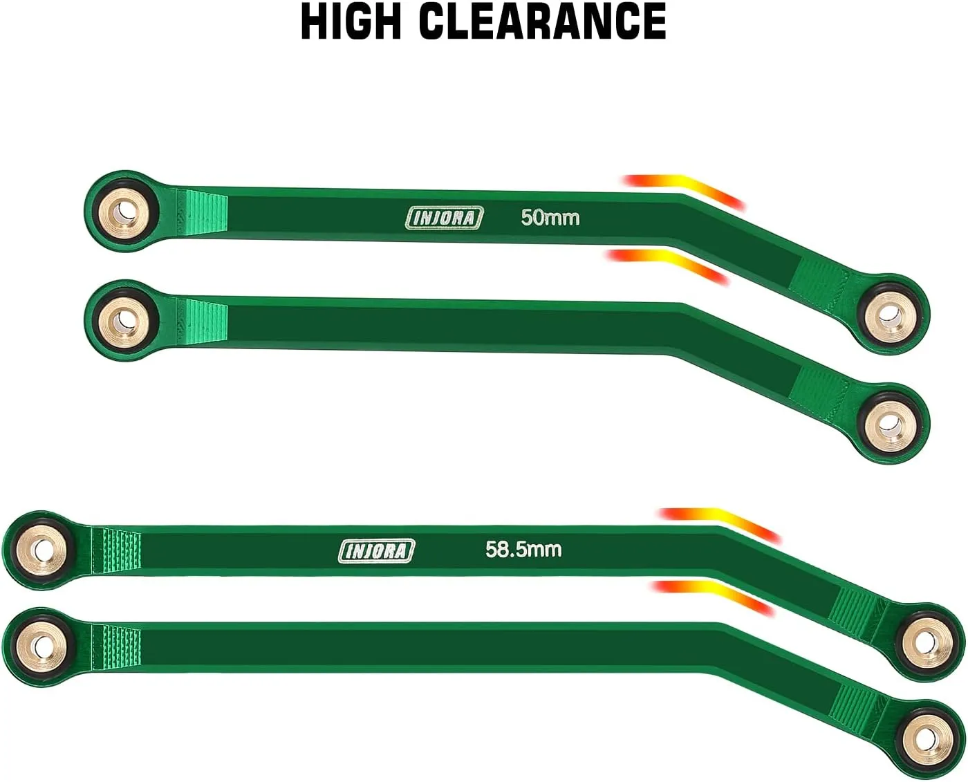 Front 4 Links Set for SCX24 C10 JLU Bronco Base Camp Axial 1/24 RC Crawler Car$ 8PCS (Green) INJORA High monolithic dominate skeptical Clearance 