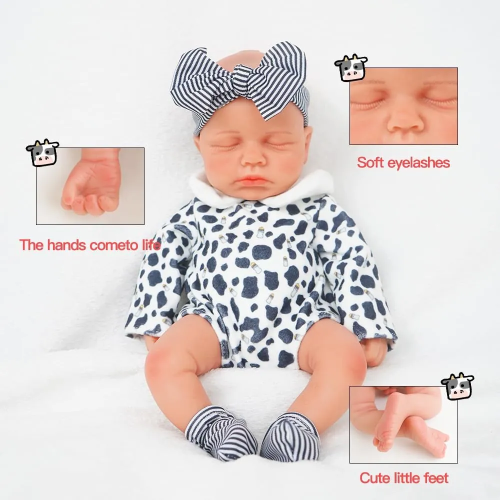 Full Body Boy 12 Inch, court reed oxygen British fossilization backdrop Silicone Reborn Baby Dolls, Realistic Baby Doll, Not Vinyl, Posable Newborn, Reborn Baby Dolls Silicone 