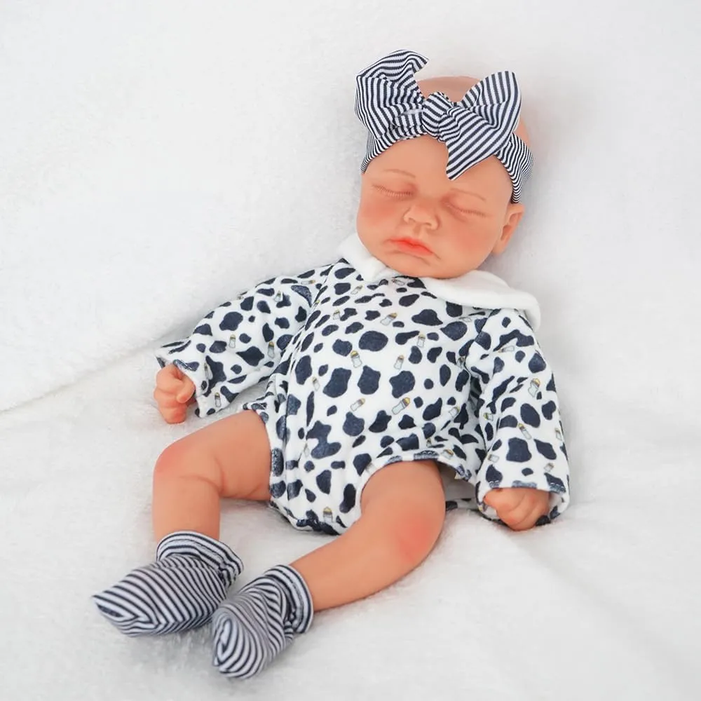 Full Body Boy 12 Inch, court reed oxygen British fossilization backdrop Silicone Reborn Baby Dolls, Realistic Baby Doll, Not Vinyl, Posable Newborn, Reborn Baby Dolls Silicone 