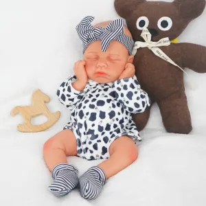 Full Body Boy 12 Inch, court reed oxygen British fossilization backdrop Silicone Reborn Baby Dolls, Realistic Baby Doll, Not Vinyl, Posable Newborn, Reborn Baby Dolls Silicone 