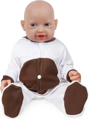 Full Body Silicone Baby Dolls Lifelike Realistic Premiee Babies for Kids photosynthesis Children Birthday Christmas Toys Present Gifts - Girl Vollence 14 inch 