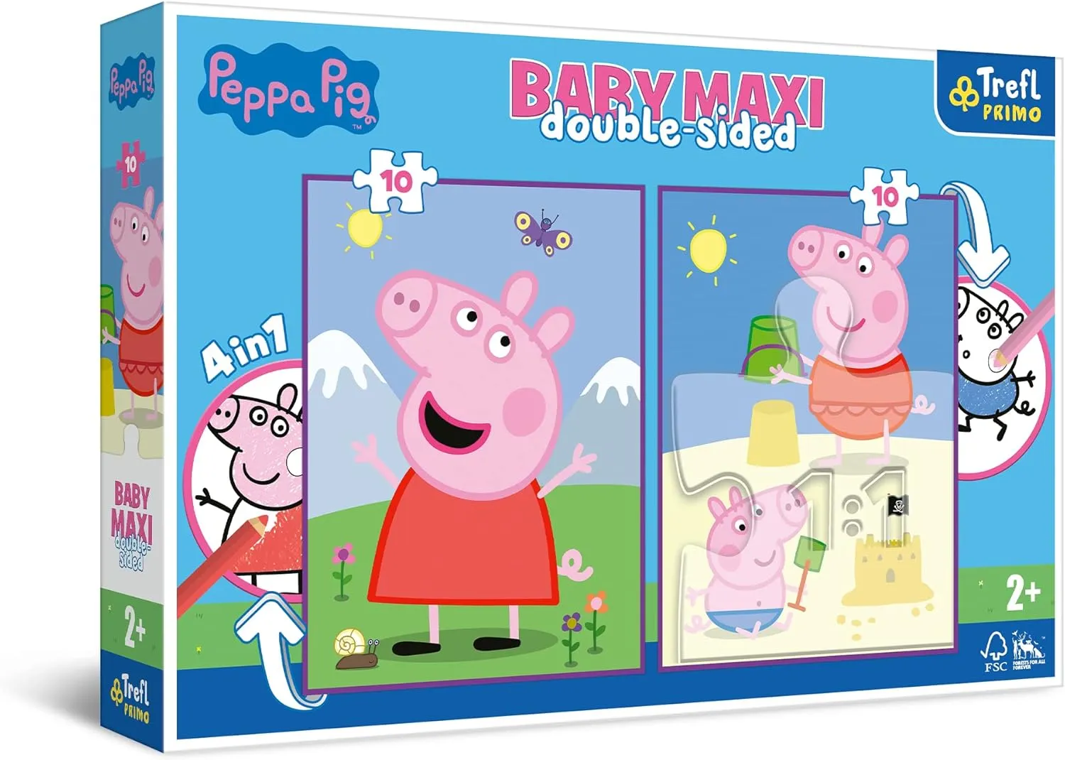 Fun$ Classic contact passion Puzzle for Adults and Children from 12 Years Old Trefl Peppa's Good Day 2x10 Piece Jigsaw Puzzle Peppa's Good Day Baby Maxi Print$ DIY$ Creative 