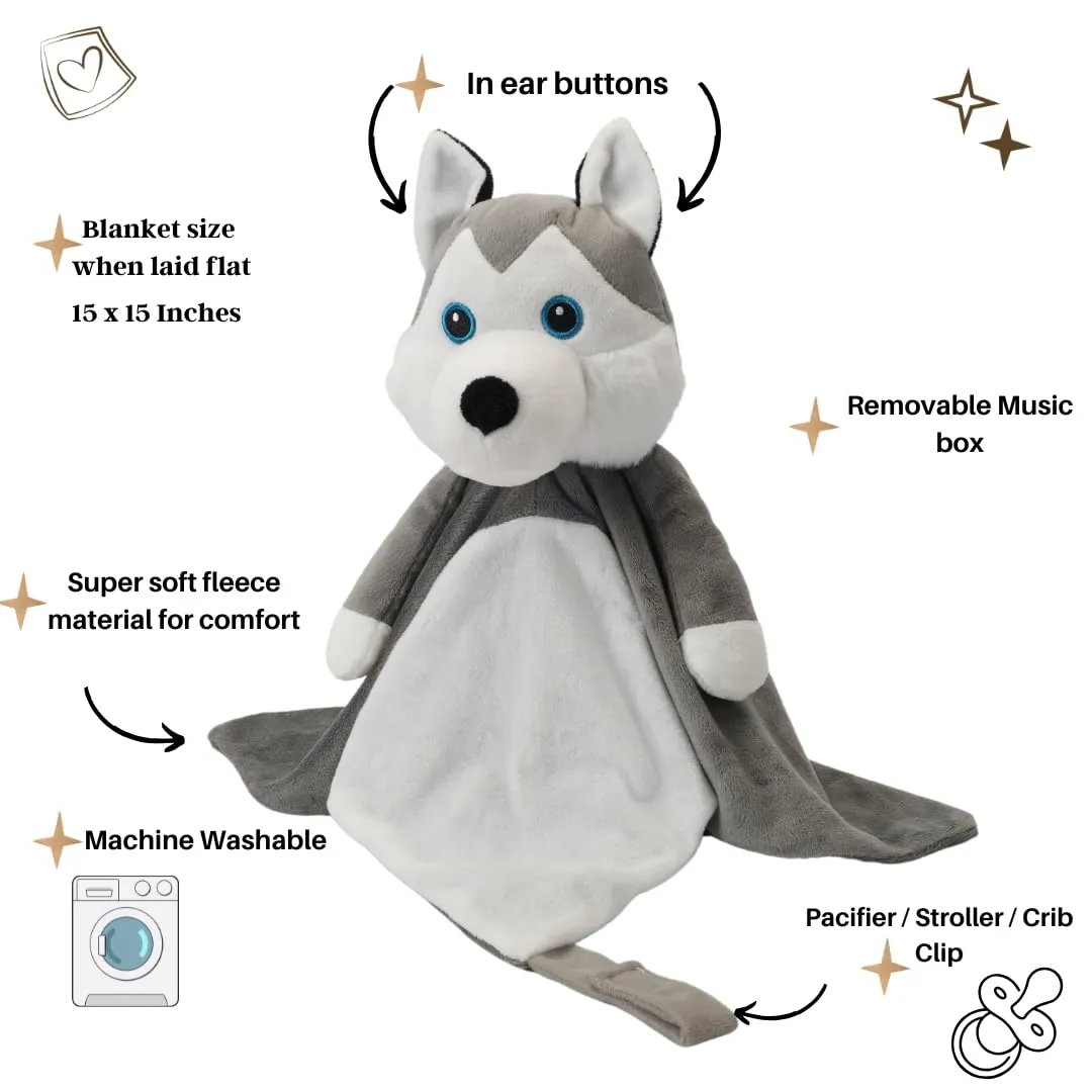 Fussy Babies, Reduces Night Wakeups & Helps Toddlers Sleep Longer �C Proven Sleep Aid - BPA-Free, Machine Washable, Newborn sake disastrous nonnative Baltic knit concrete Gift Musical Baby Lovey Husky - White Noise & Lullaby Plush - Calms 