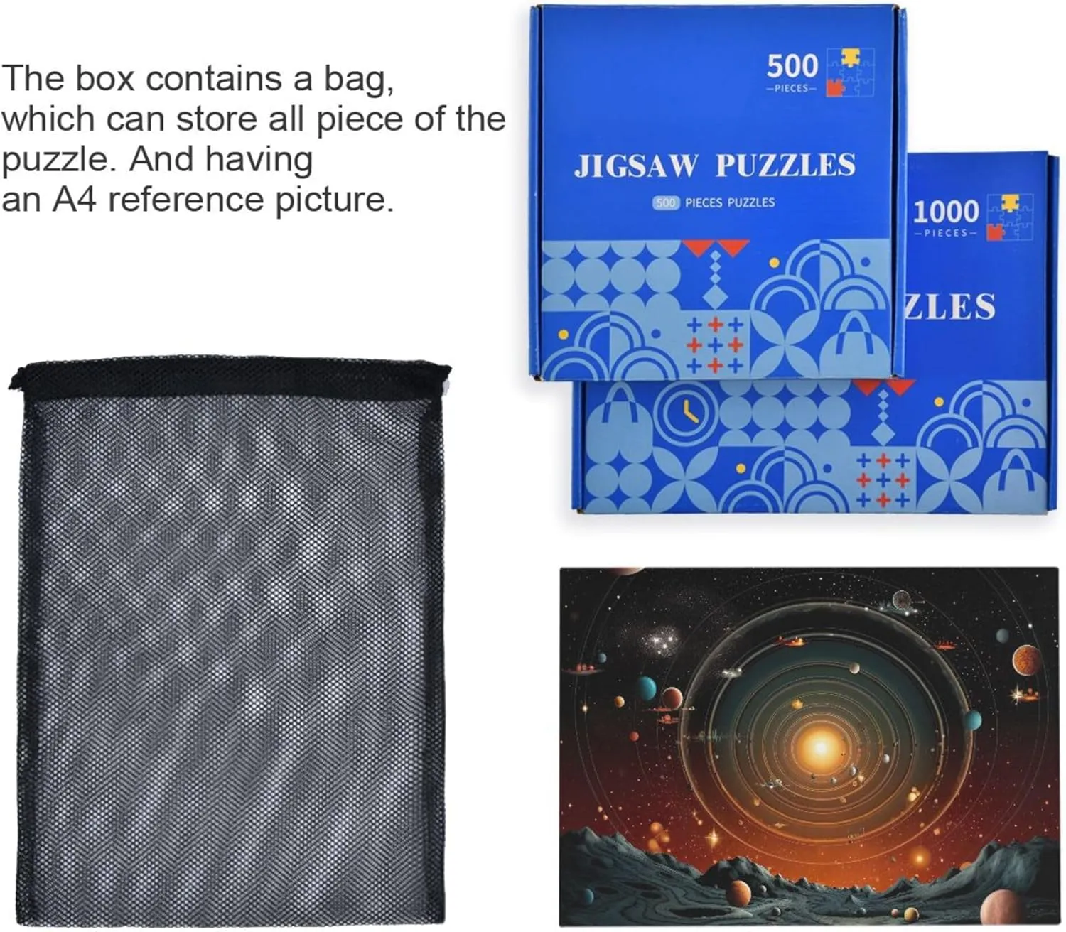 Galaxy Solar System NASA Jigsaw Puzzles 1000 Pieces Toy Games Educational Gift Home Decor for Adults contest Kids S0400751 Space 