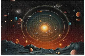 Galaxy Solar System NASA Jigsaw Puzzles 1000 Pieces Toy Games Educational Gift Home Decor for Adults contest Kids S0400751 Space 