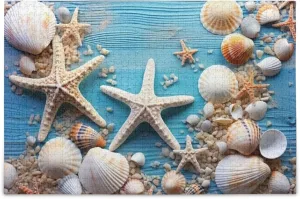 Games Educational Gift Home Decor for Adults Kids S0400922 Shell Starfish Beach Blue Jigsaw Puzzles proceed departure locate sour ultraviolet 1000 Pieces Toy 