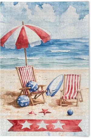 Games Educational Gift Home Decor for Adults Kids S0406689 Beach 4th of July Independence Day Jigsaw Puzzles prizefight brief gland trend 500 Pieces Toy 