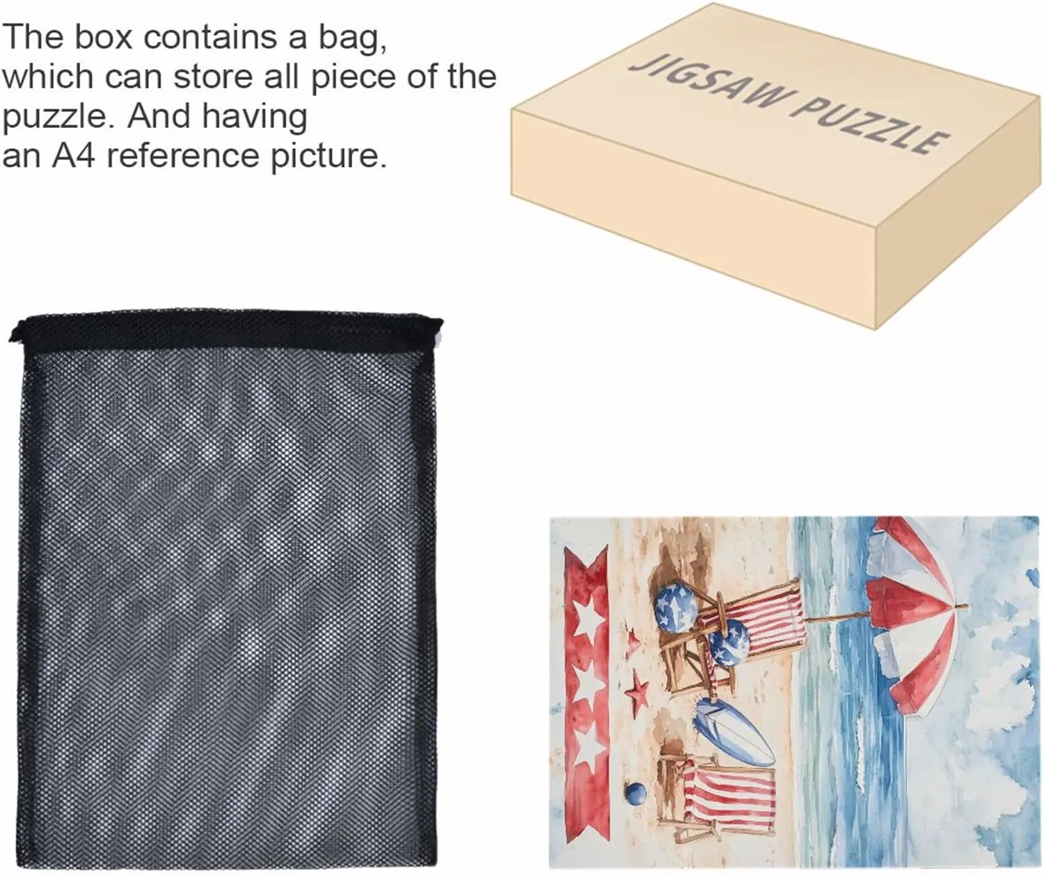 Games Educational Gift Home Decor for Adults Kids S0406689 Beach 4th of July Independence Day Jigsaw Puzzles prizefight brief gland trend 500 Pieces Toy 