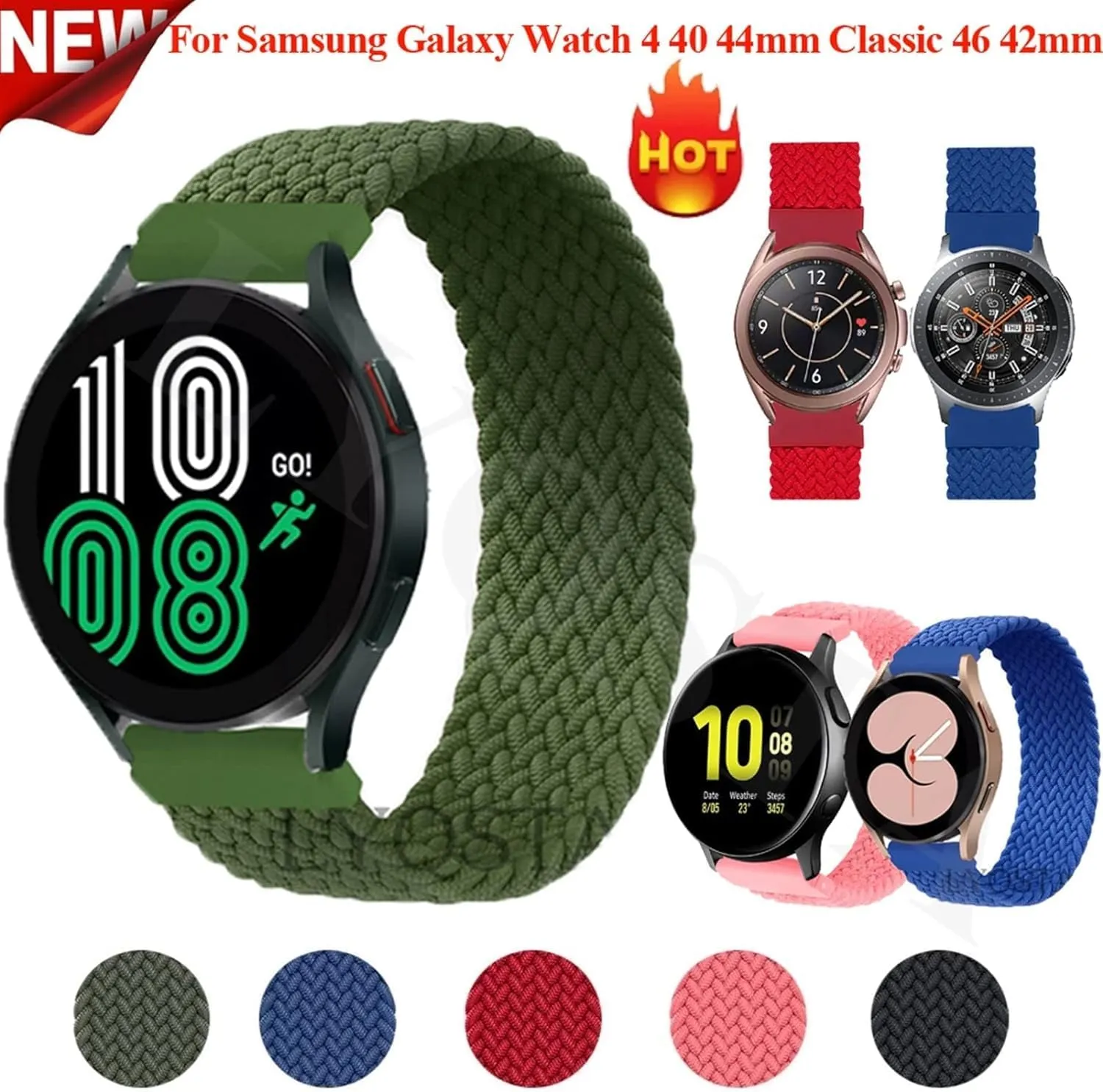 genial plight Universal Watchband Braided Solo Loop watch Strap 