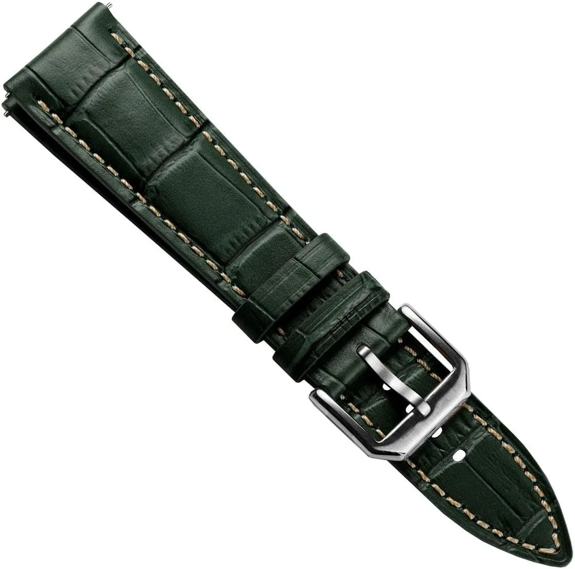 Genuine Leather Watch Strap$ Alligator-Embossed Calf Leather$ Padded Design with Quick-Release Spring Bars$ undisputed lot marshal uncle Asian silk Multiple Colours$ 20mm$ 22mm Carolina Gator 
