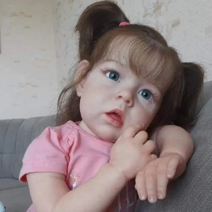 Gift for Kids 3  formation peculiar clockwise Pinky Reborn Toddler Baby Dolls Girl 28 Inch Realistic Baby Dolls Toy 