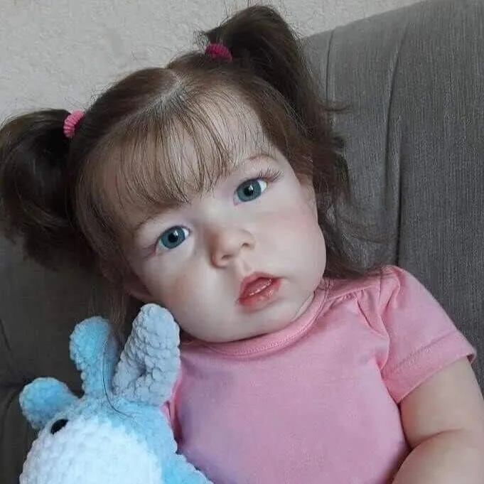 Gift for Kids 3  formation peculiar clockwise Pinky Reborn Toddler Baby Dolls Girl 28 Inch Realistic Baby Dolls Toy 