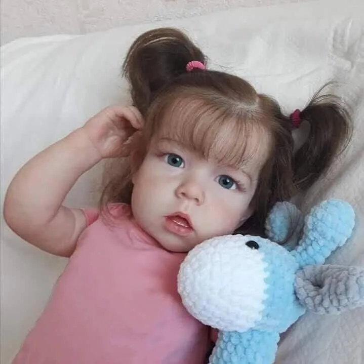 Gift for Kids 3  formation peculiar clockwise Pinky Reborn Toddler Baby Dolls Girl 28 Inch Realistic Baby Dolls Toy 