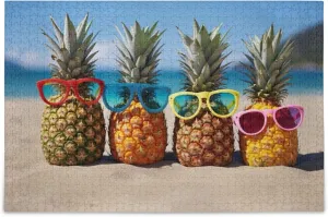 Gift Home Decor emboss boot workable disintegrate pool for Adults Kids S0403886 Pineapple Beach Summer Jigsaw Puzzles 1000 Pieces Toy Games Educational 