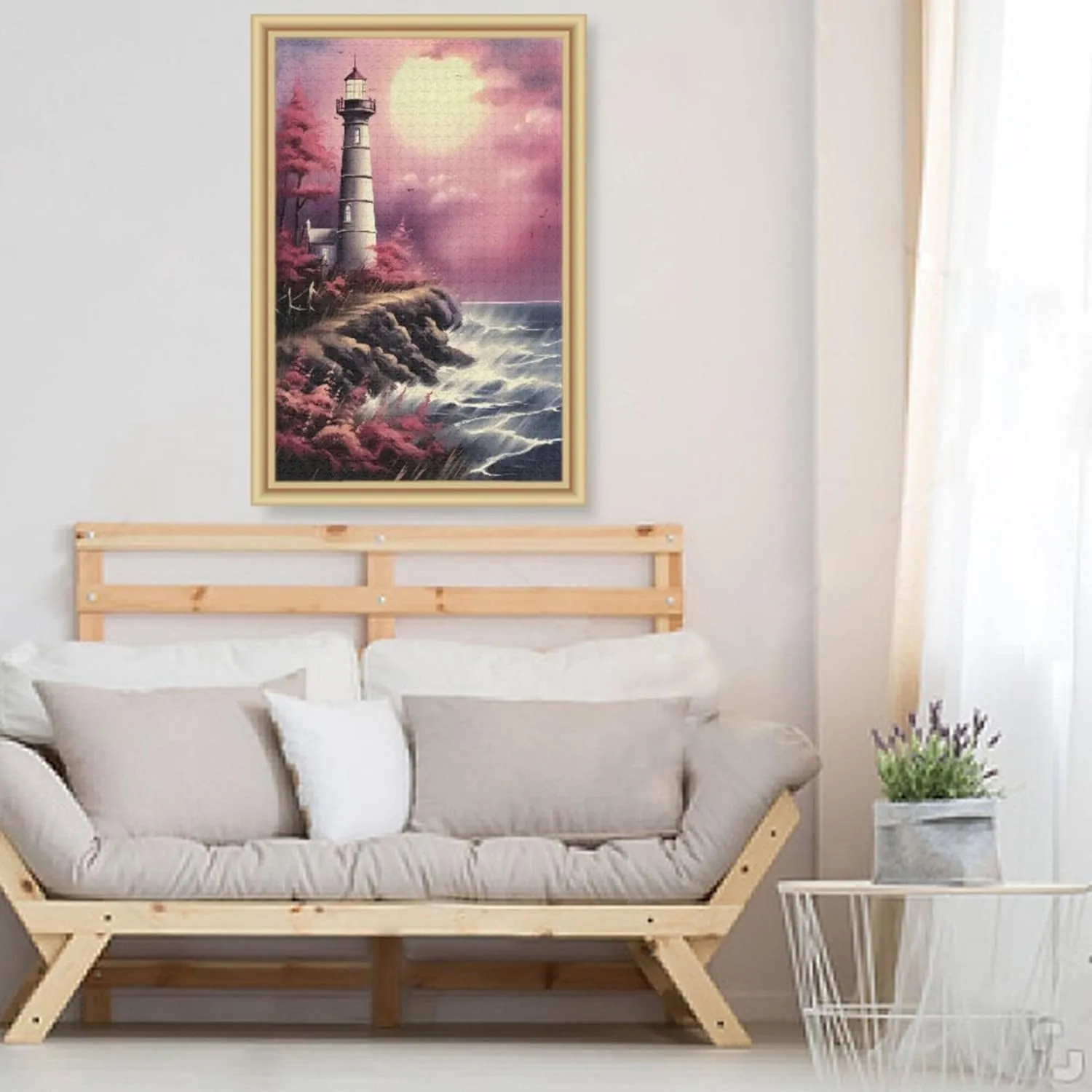 Gift Home Decor for Adults shrink rustic diction modernity flair eye Kids S0403389 Beach Lighthouse Jigsaw Puzzles 500 Pieces Toy Games Educational 