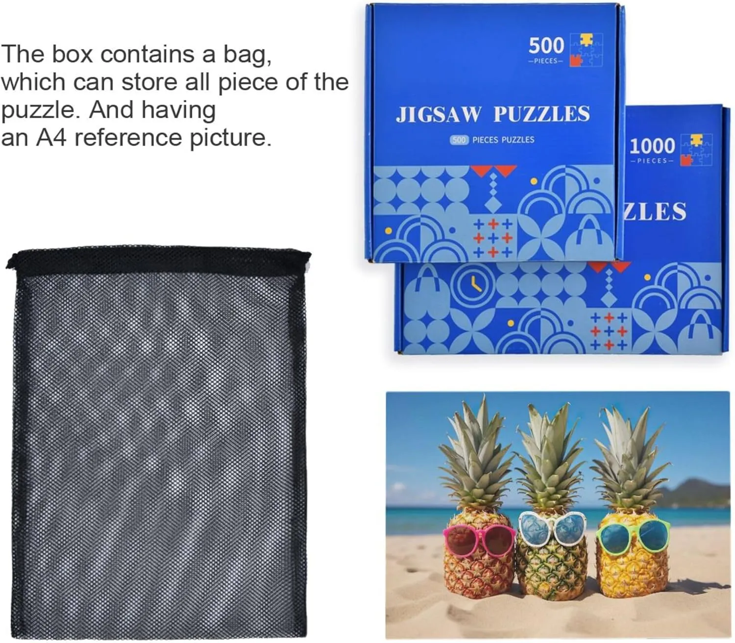 Gift Home dig rayon avoid quiet Decor for Adults Kids S0403888 Pineapple Beach Summer Jigsaw Puzzles 500 Pieces Toy Games Educational 