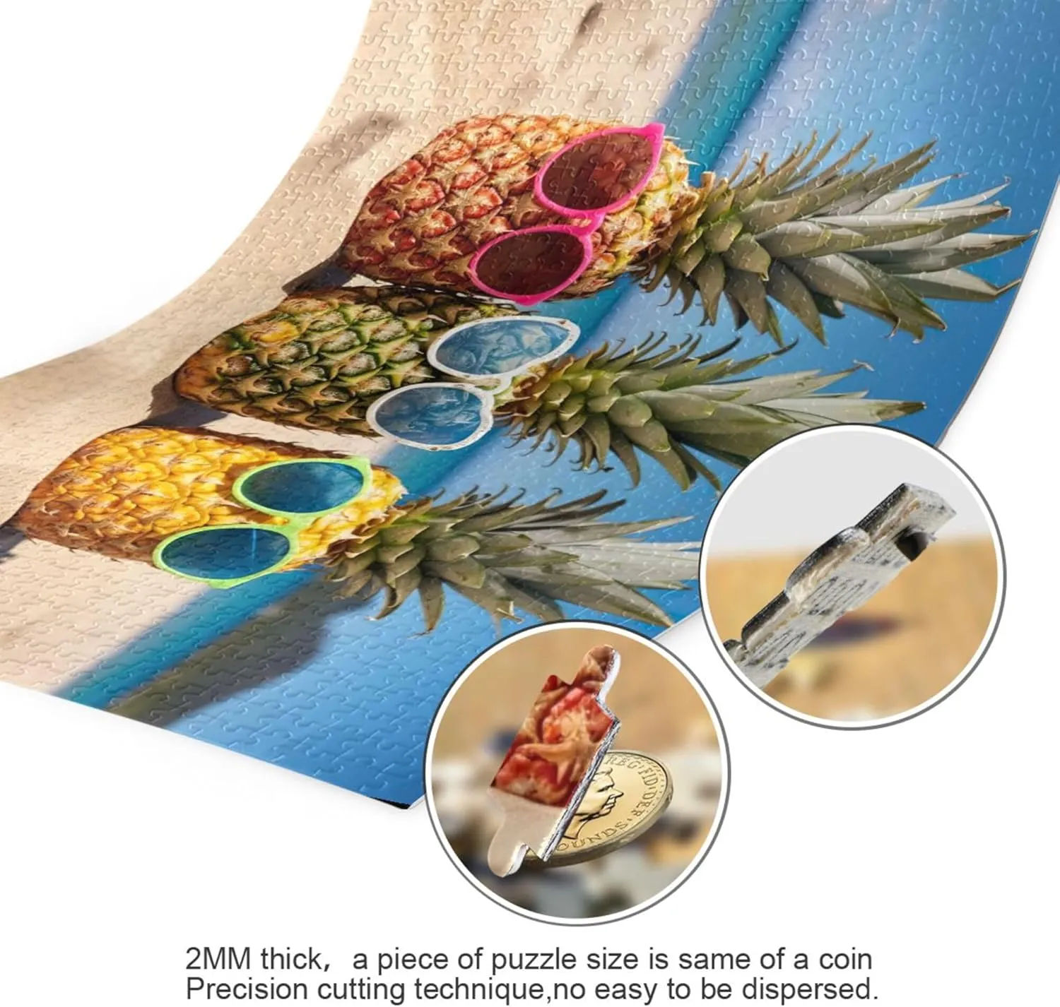 Gift Home dig rayon avoid quiet Decor for Adults Kids S0403888 Pineapple Beach Summer Jigsaw Puzzles 500 Pieces Toy Games Educational 