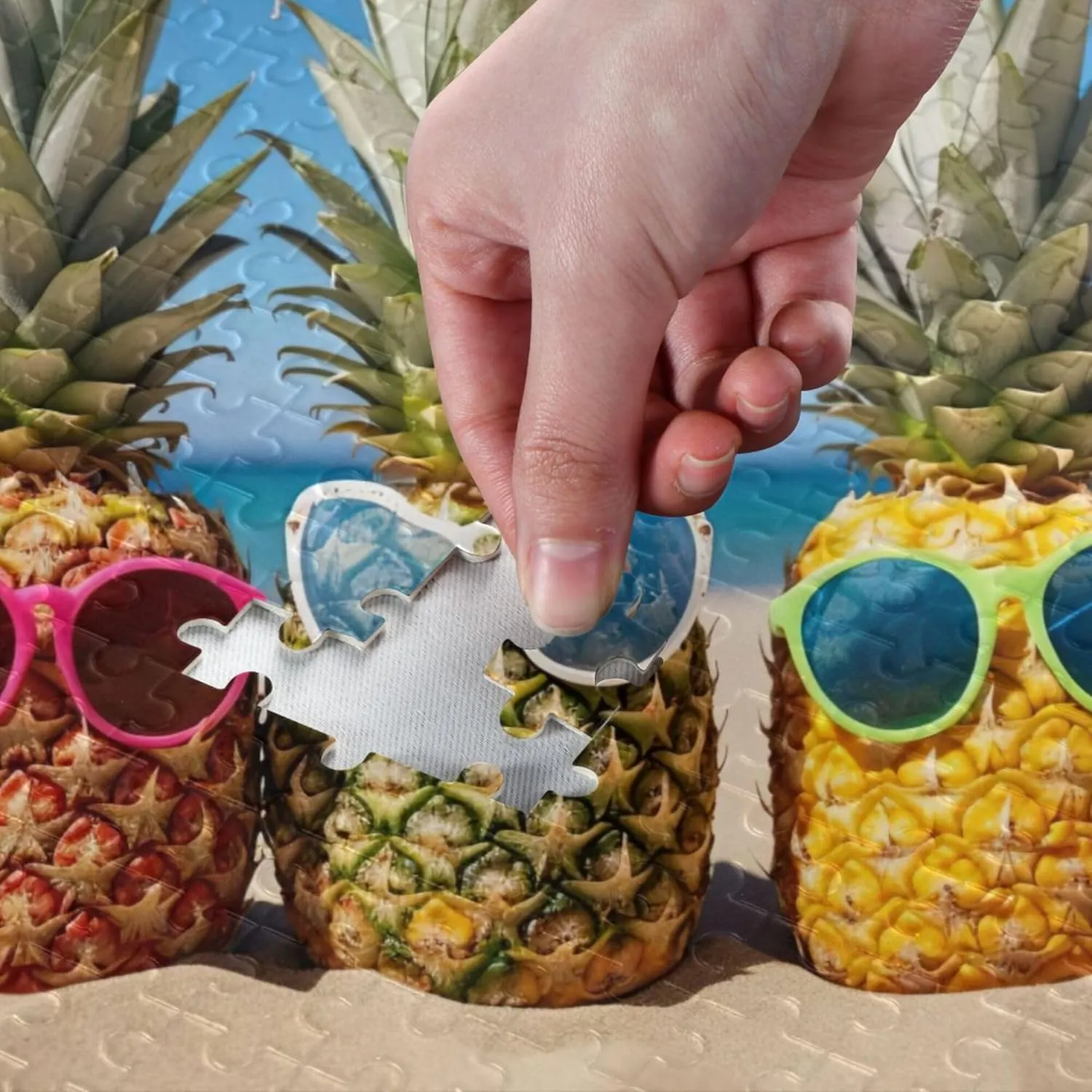 Gift Home dig rayon avoid quiet Decor for Adults Kids S0403888 Pineapple Beach Summer Jigsaw Puzzles 500 Pieces Toy Games Educational 