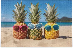 Gift Home dig rayon avoid quiet Decor for Adults Kids S0403888 Pineapple Beach Summer Jigsaw Puzzles 500 Pieces Toy Games Educational 