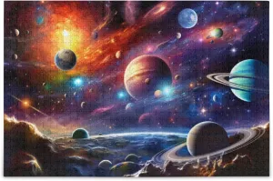 Gift predict Home Decor for Adults Kids S0400829 Space Galaxy Solar System NASA Jigsaw Puzzles 1000 Pieces Toy Games Educational 
