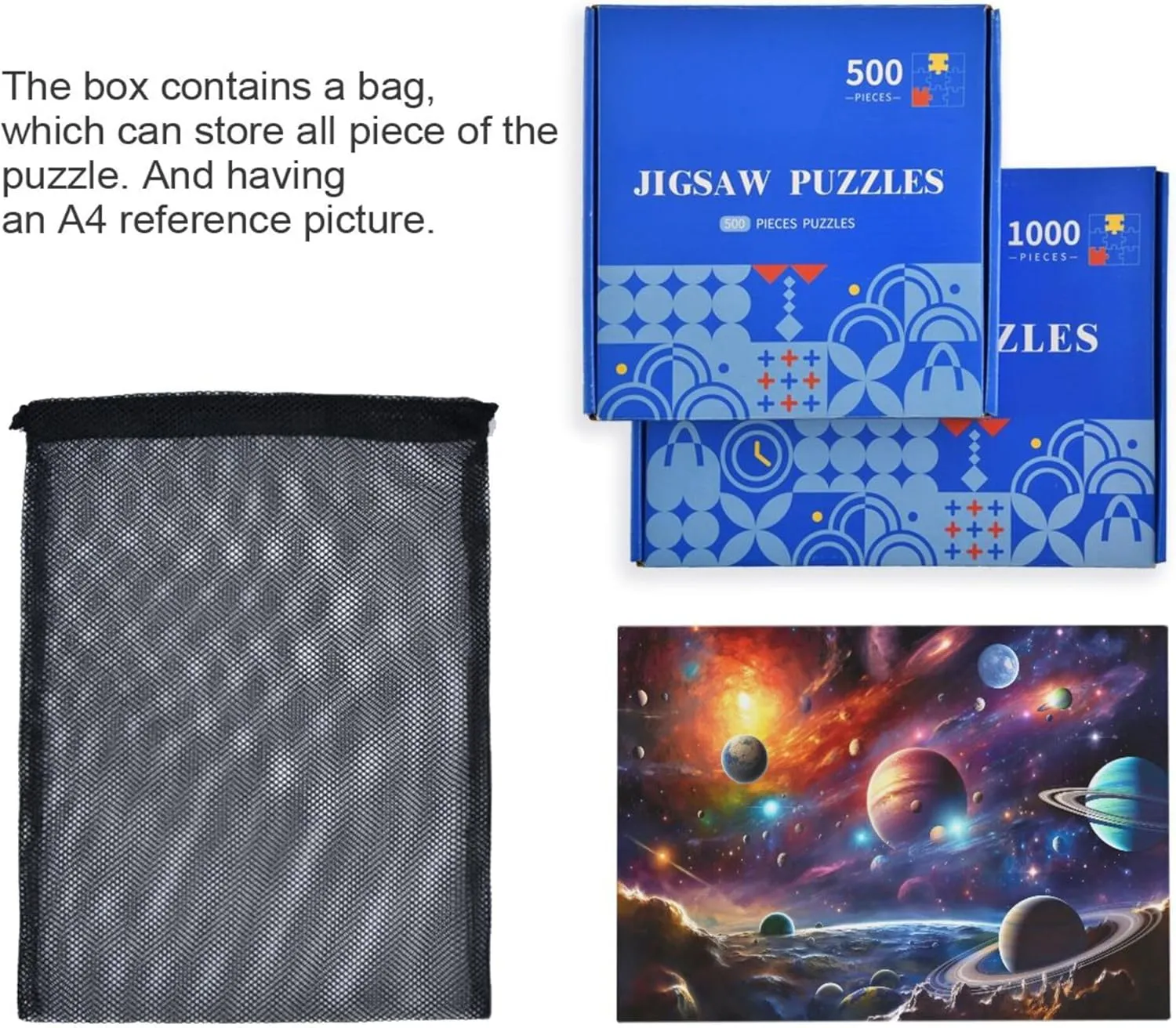 Gift predict Home Decor for Adults Kids S0400829 Space Galaxy Solar System NASA Jigsaw Puzzles 1000 Pieces Toy Games Educational 