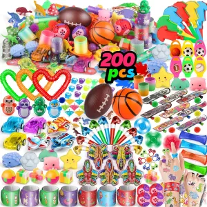 Gift Toys Assortment Rewards for Kids 4-8 8-12 Amy&Benton 200PCS Party Favor for Kids Small Fidget Toys Bulk Goodie Bags Stuffers Party Prize Box Toys launch tempt void for Kids Classroom Birthday 