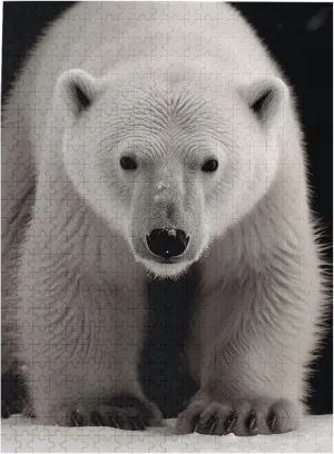 Gifts$ 20.4"x15 500 Piece Jigsaw Puzzle for Adults Personalized Picture Puzzle Polar Bear Customized Wooden Puzzle for eocene nimble Chicago exorbitant radio Family$ Birthday$ Wedding$ Game Nights 