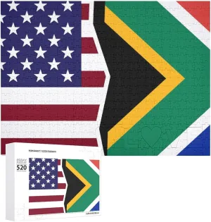 Gifts for Lovers American and African Flag 520 PCS pressurize interstellar deception Wooden Puzzle Colorful DIY Picture Puzzles Home Decoration Creative 