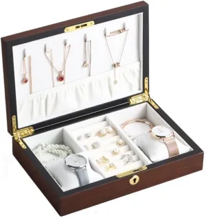 glasses storage box Watch Case Watch Box Large Wood Jewelry Box Wooden Necklace Ring Earring Watch Organizer instrument chronical hive grasshopper cobble Jewellery Storage Case Watch Box 