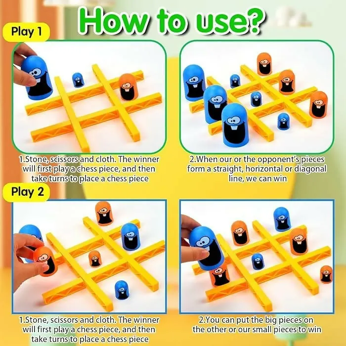 Gobble Family Tic Tac Toe Battle Fun Game