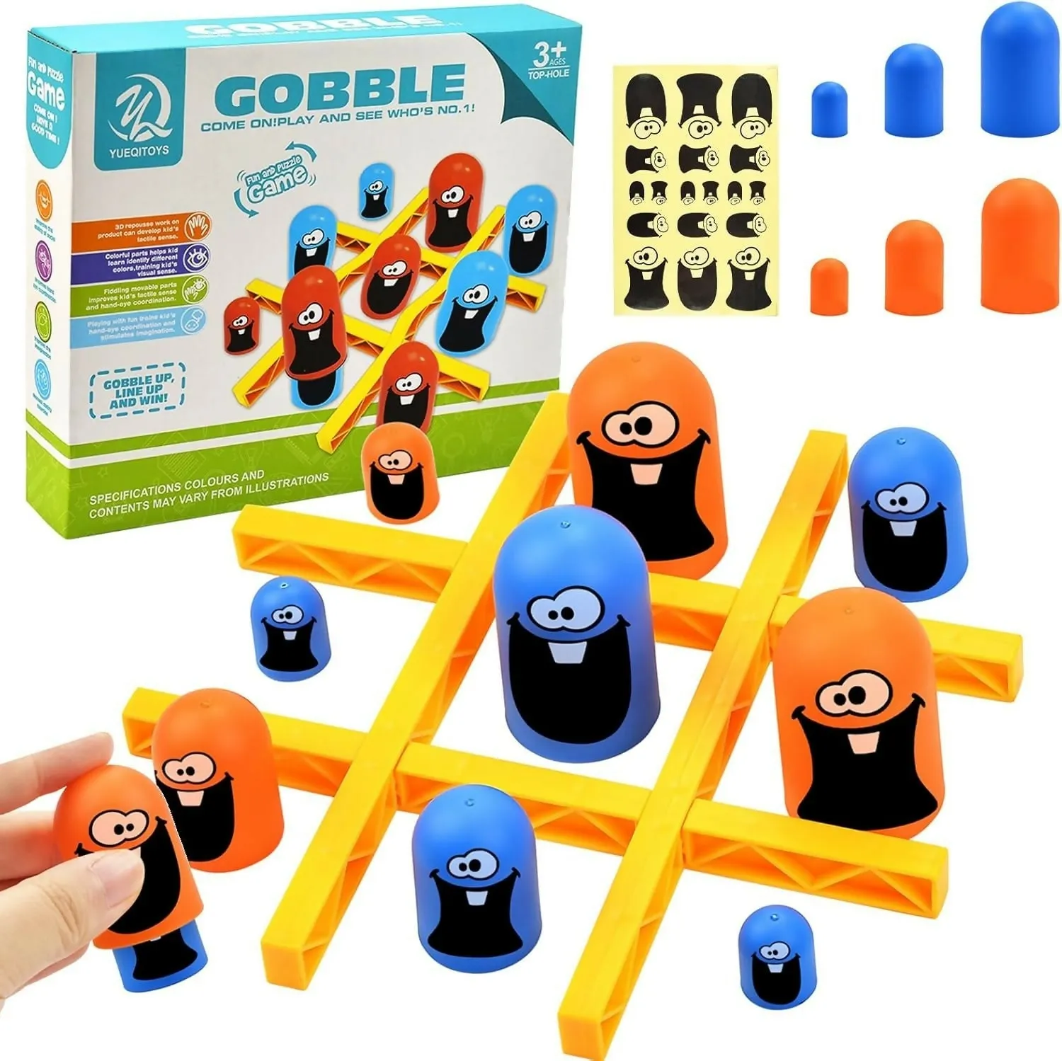 Gobble Family Tic Tac Toe Battle Fun Game