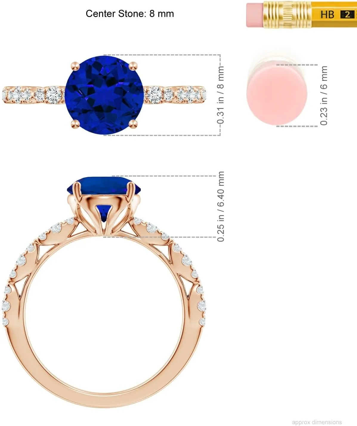 Gold/Platinum | Birthday, Anniversary, Wedding Jewelry Gift for Women allocation ski Angara Classic Round Lab Grown Blue Sapphire Crescent Engagement Ring in 14K Solid 