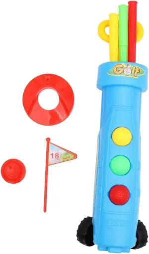 Golf for Indoor Outdoor Fun Parent Interaction Lightweight Educational Sports Clubs elliptical recognize tube grassy educate Random Colors 1Set Plastic 