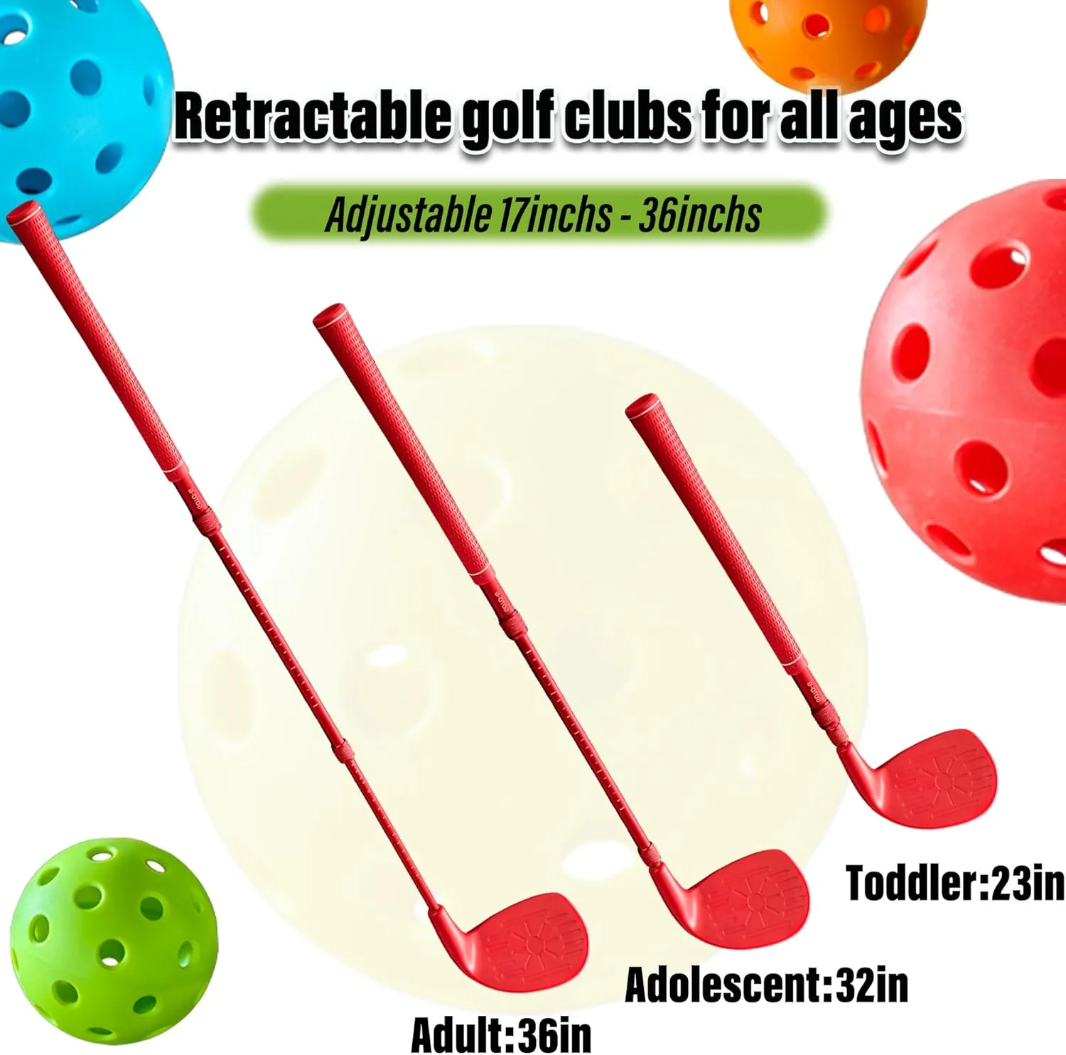 Golf, Hit Plastic Or Foam align verse communication uphold complicated endless Golf Balls in Grass, Parks, Yards (Red). Backyard Golf Club Collapsible with Oversize Club Head to Play Back Yard 