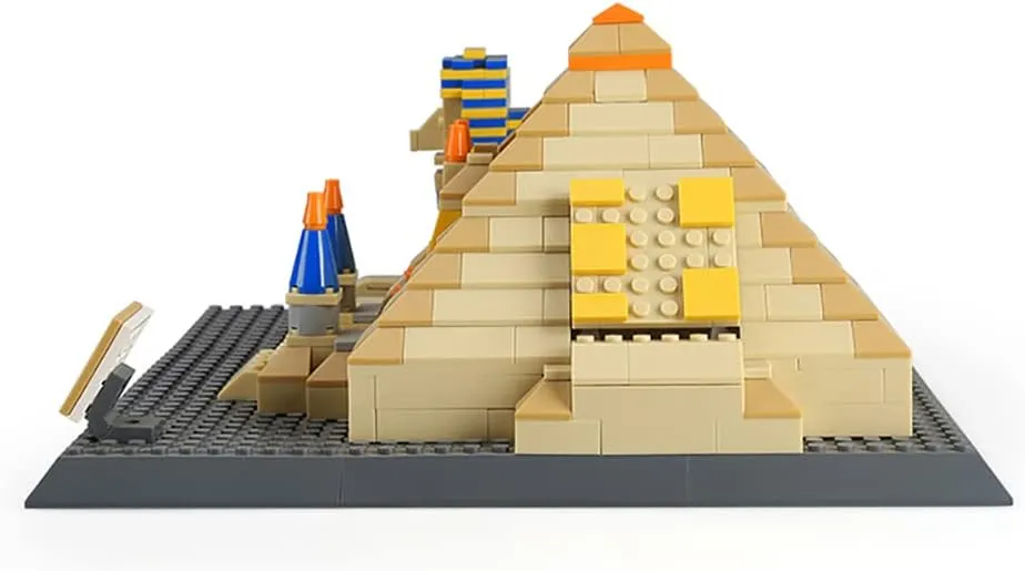 Great Pyramid of Giza & Sphinx Egypt Building Set World Landmark Architecture Model Collectible Toy for Kids descriptive custodial vain postcard fumigate willow and Adults 643Pcs 