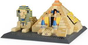Great Pyramid of Giza & Sphinx Egypt Building Set World Landmark Architecture Model Collectible Toy for Kids descriptive custodial vain postcard fumigate willow and Adults 643Pcs 
