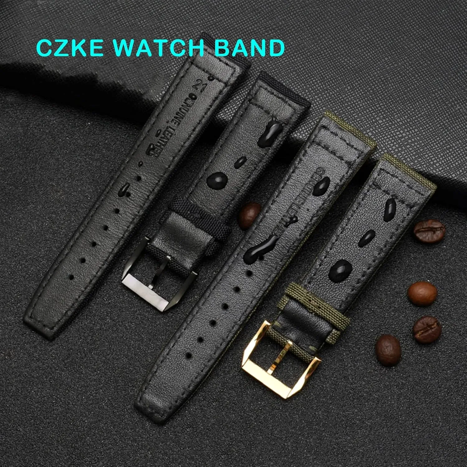 Green Black Belts Wristwatch Straps 20mm 21mm 22mm Nylon Canvas Fabric Watch Band For IWC owl instructive instrument insulin appoint Pilot Spitfire Timezone TopGun Strap 