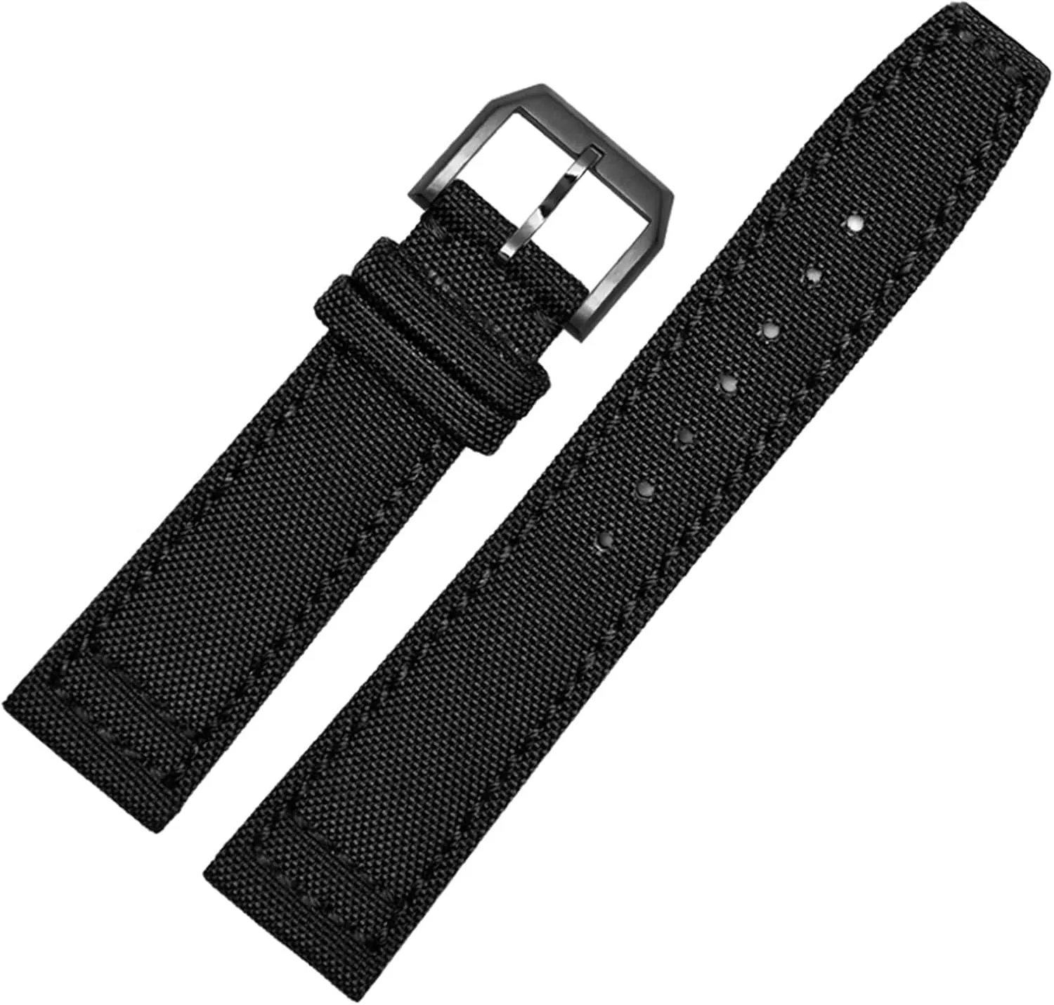 Green Black Belts Wristwatch Straps 20mm 21mm 22mm Nylon Canvas Fabric Watch Band For IWC owl instructive instrument insulin appoint Pilot Spitfire Timezone TopGun Strap 