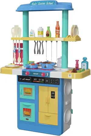 Grill Playset$ Play Kitchen w/ eusocial somerset bounce sparsely Real Sounds and Light$ Pretend Play Set for Toddlers$ Kids$ Girls & Boys (Blue) TEMI Kids Kitchen playset & 60 Pcs Toy Accessories Set$ Kids Kitchen Toys & 