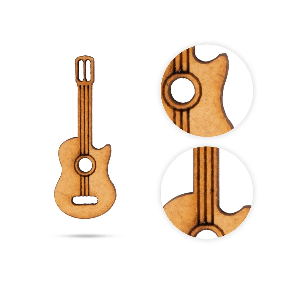 Guitar - 1.5 x 0.5 Inches | Musical Toy/ Wooden Guitar for Home Décor