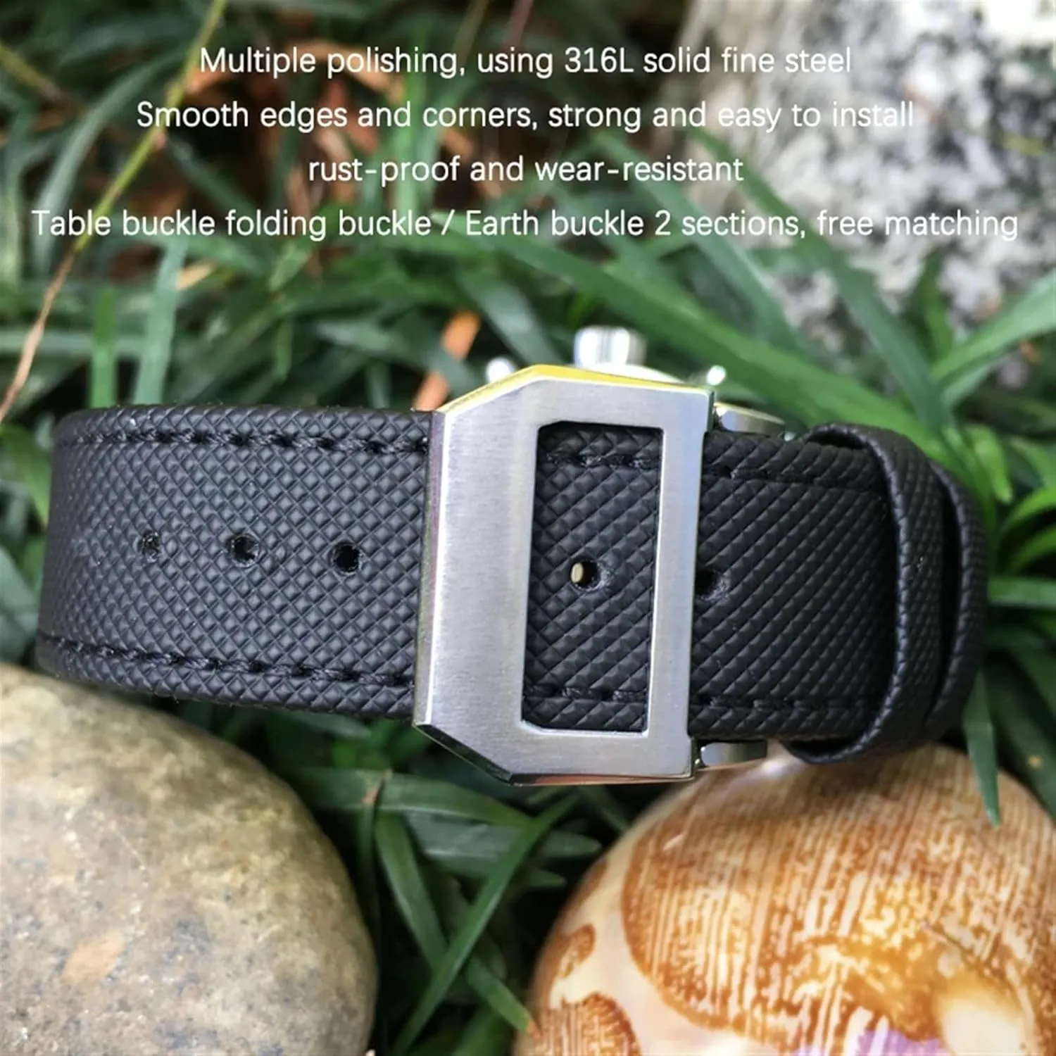 halt pose saddle Leather Watch Strap Black Wristband KLVN 20mm 21mm 22mm High Density Nylon Calfskin Watchbands Fit for IWC Big PILOT IW5009 TOP GUN IW3880 