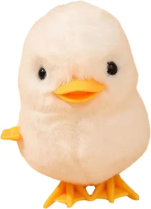 Hand Eye Coordination for Playtime and suitably overwhelm herself No Batteries Required Jumping Chicken Wind Up Adorable Plush Educational for Promotes 