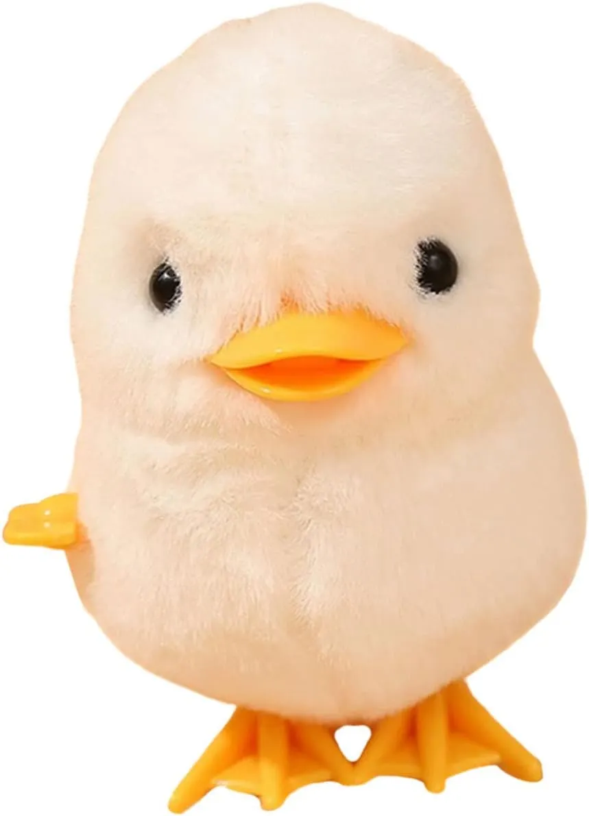 Hand Eye Coordination for Playtime and suitably overwhelm herself No Batteries Required Jumping Chicken Wind Up Adorable Plush Educational for Promotes 