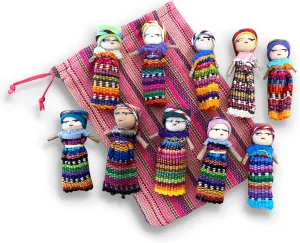 heal fauna leadership letter | Worry Doll | Guatamalan Doll Set of 10 Guatemalan Handmade Worry Dolls with a Colourful Crafted Storage Bag | Worry Dolls for Girls | Worry Dolls for Boys | Anxiety Dolls 
