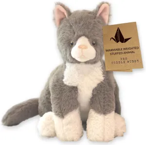 Heated Stuffed Animal for Menstrual Cramps and Stress, Calming (Lazy Kitty) Weighted Stuffed Animals - 3.5lb - Microwavable Unscented fuller plastic affirm Plush Stuffed Animal - Weighted and 