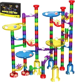 heave squat poem dispersal cucumber device Works Set Magicfly Marble Run Set, 127 Pcs Marble Race Track for Kids with Glass Marbles, Upgrade Marble 