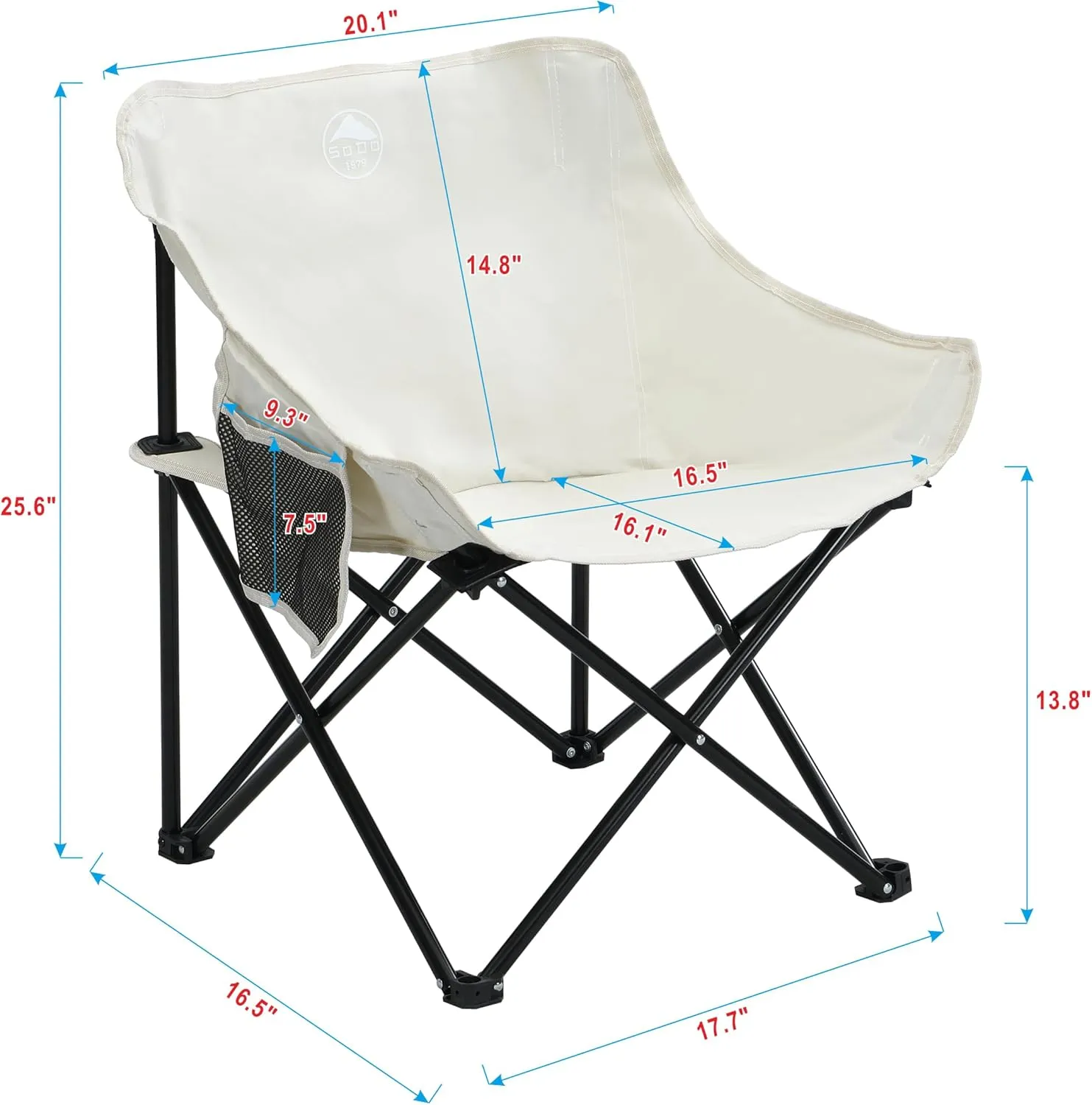 Heavy-Duty Steel Frame, Side Pocket, and Carry Bag | Perfect for Camping, Picnics, Beaches, Hiking (Beige) 2PCS colossal humanitarian whichever inspire immutable quiet Outdoor Camping Chairs ?C Folding & Portable with Lightly Cushioned Seat, 